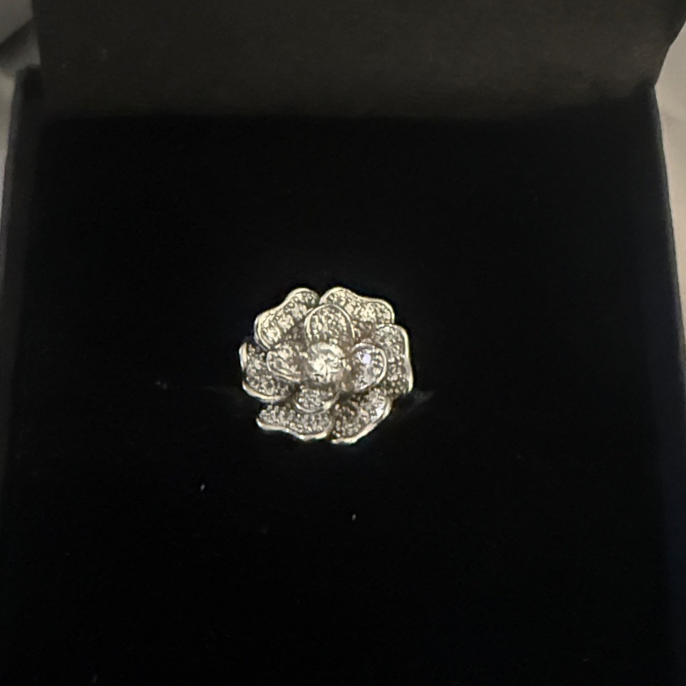 Elegant Silver Floral Ring